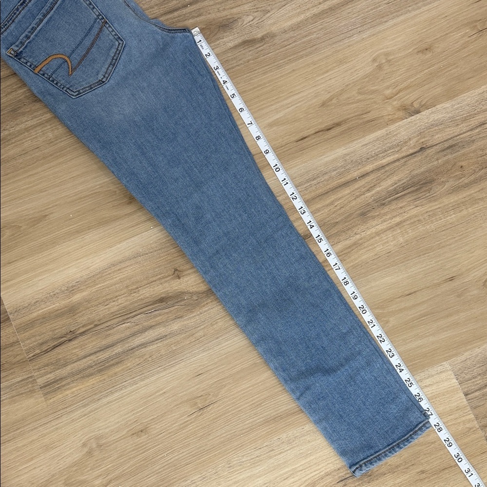 American Eagle Outfitters Blue Stretch Skinny Jeans – Size 4 Short - Picture 8 of 9
